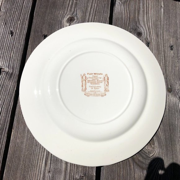2 Alfred Meakin Staffordshire England Fair Winds 10" Dinner Plates Ship England - Picture 3 of 10